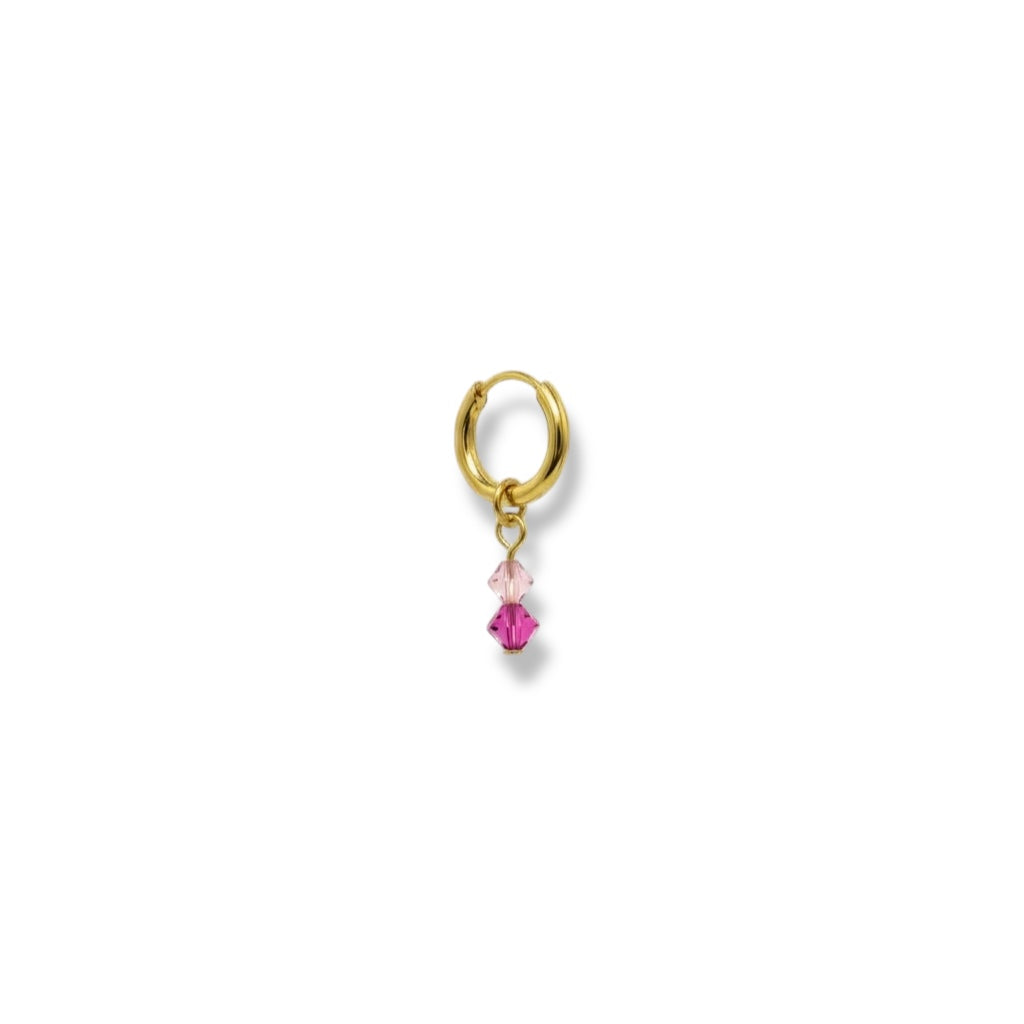 mono boucle perles roses