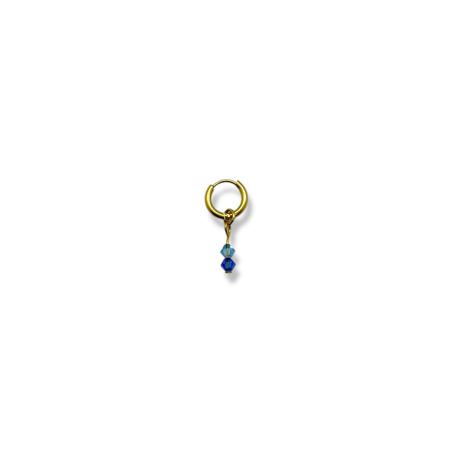 mono boucle perles bleues