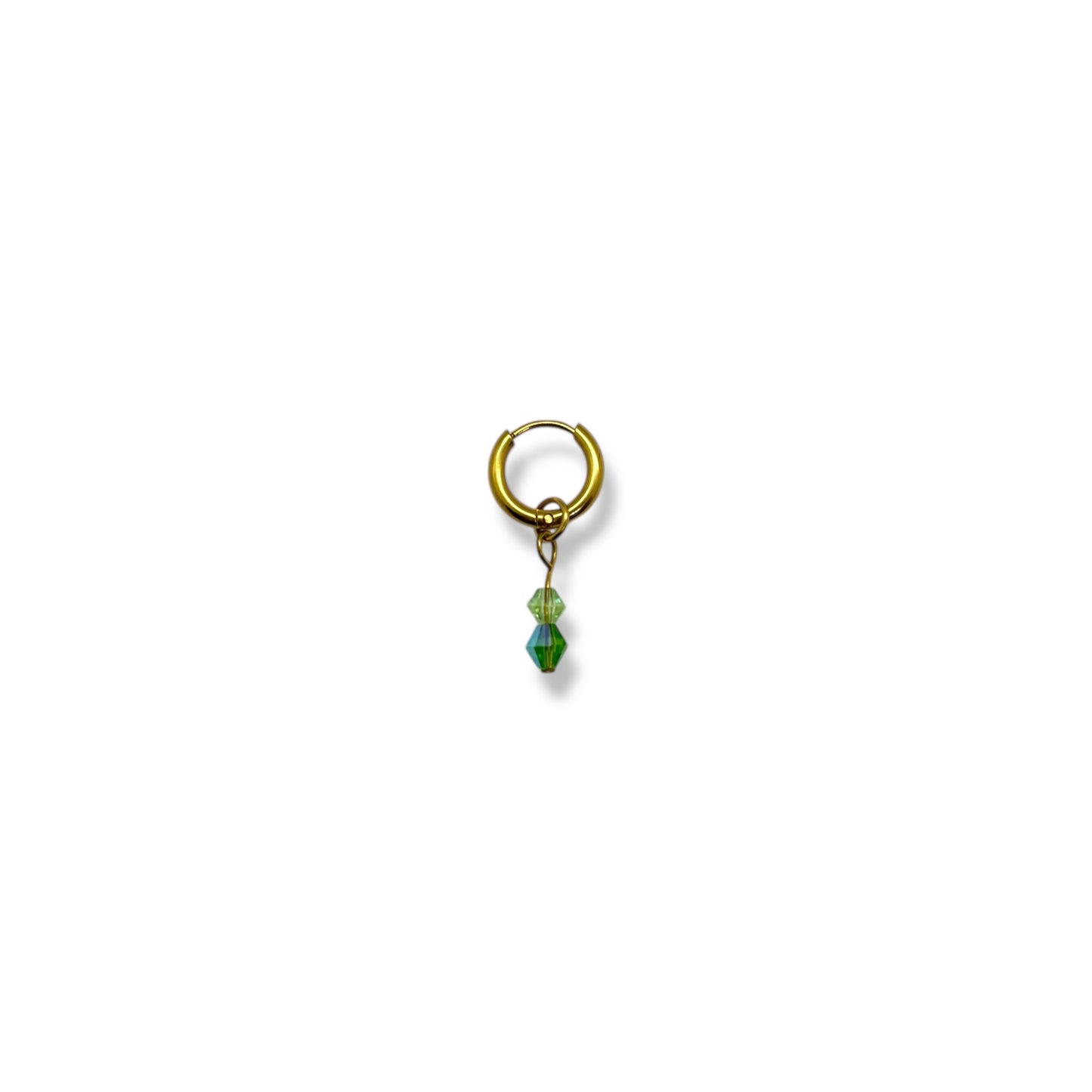 mono boucle perles vertes
